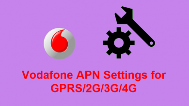Vodafone APN Settings