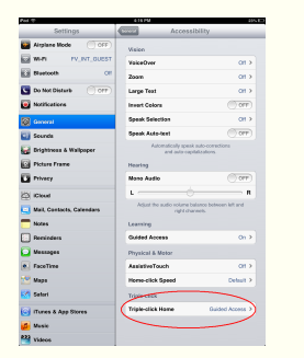 How to lock iPad Screen From Touch