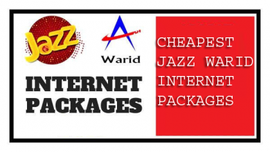 Photo of WARID (JAZZ) INTERNET PACKAGES DAILY, 3 DAYS, WEEKLY AND MONTHLY 2020