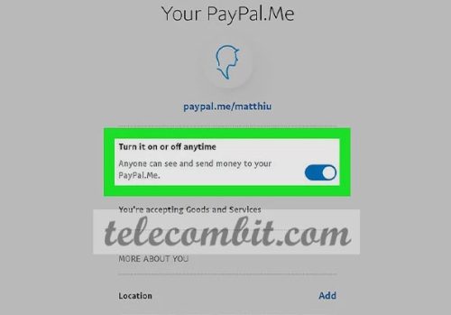 Turn Off Your PayPal.Me Link