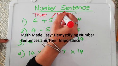 Math Made Easy: Demystifying Number Sentences and Their Importance